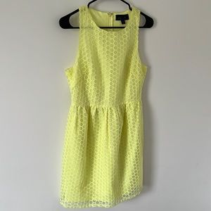 Blue Rain Party Dress Neon Yellow